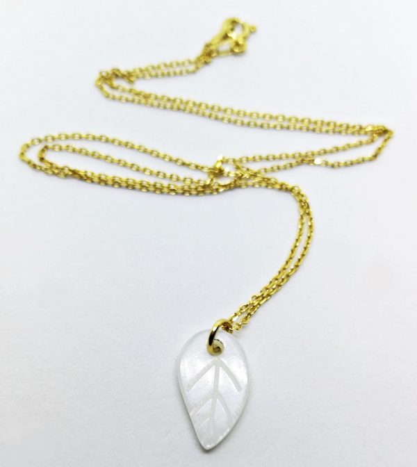 foglia necklace souvenir del mar collection perlmutt wundervoll