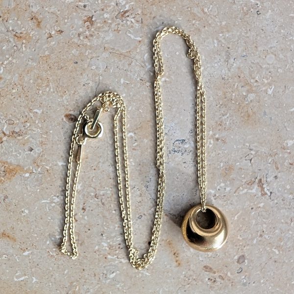 Mini Donut Necklace Gold