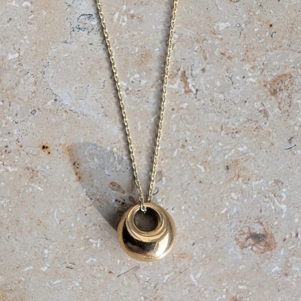 Mini Donut Necklace Gold