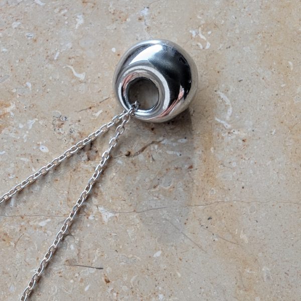 Mini Donut Necklace Silber