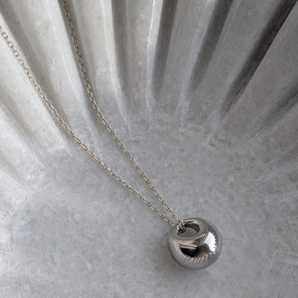 Mini Donut Necklace Silber
