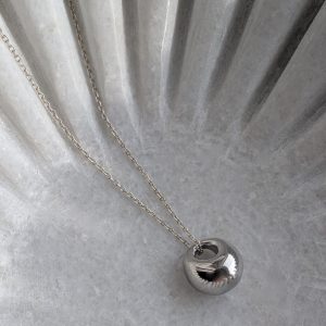 Mini Donut Necklace Silber