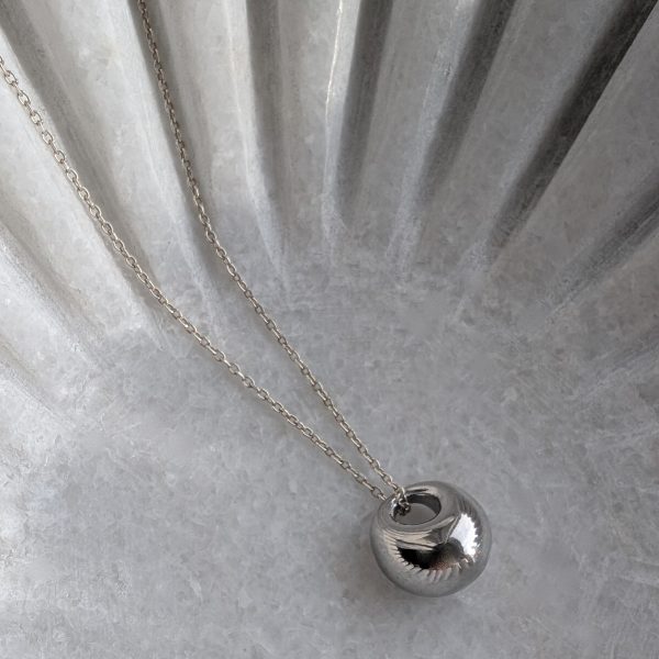 Mini Donut Necklace Silber