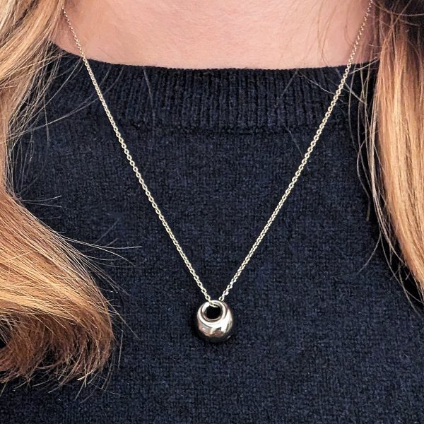 Mini Donut Necklace Silber